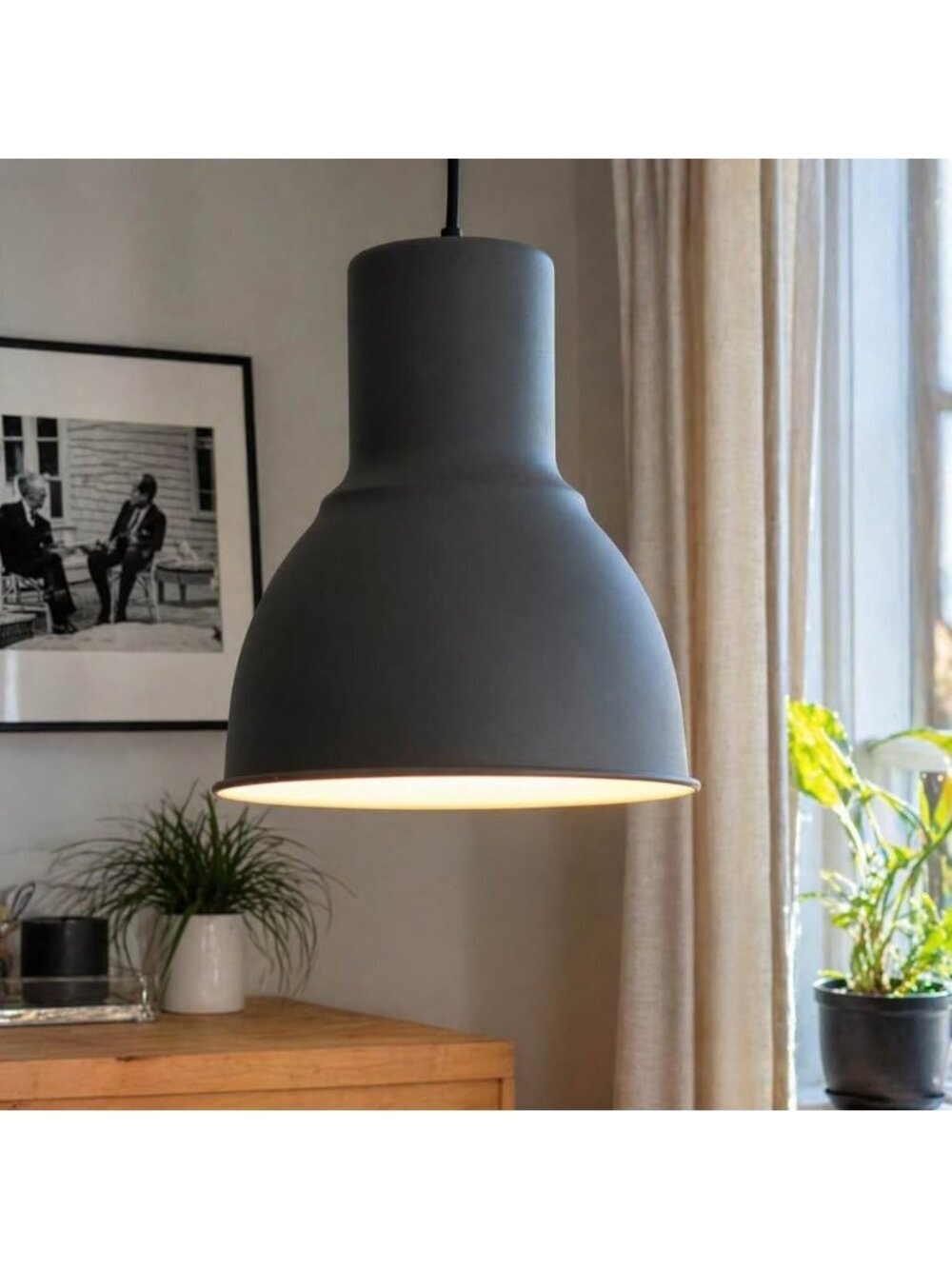 IKEA HEKTAR Wall Lamp – Matte Black (New/Open Box)